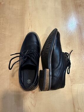 Black Boy's Lace-Up Dress Shoes